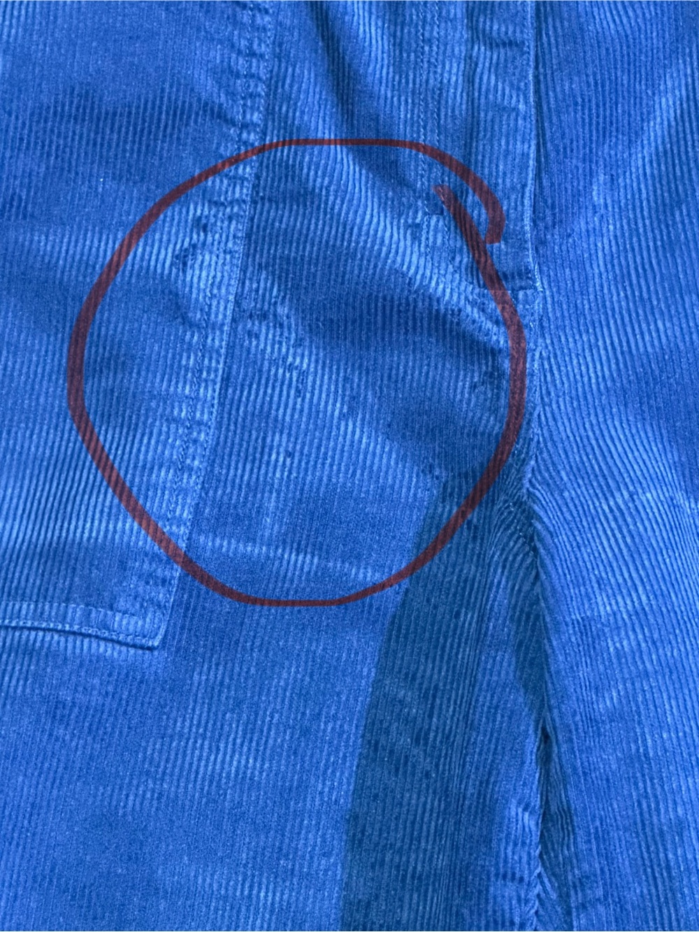 Poetry Blue Corduroy Wide Leg Utility Pants Trousers Size US 12 - Picture 6 of 10